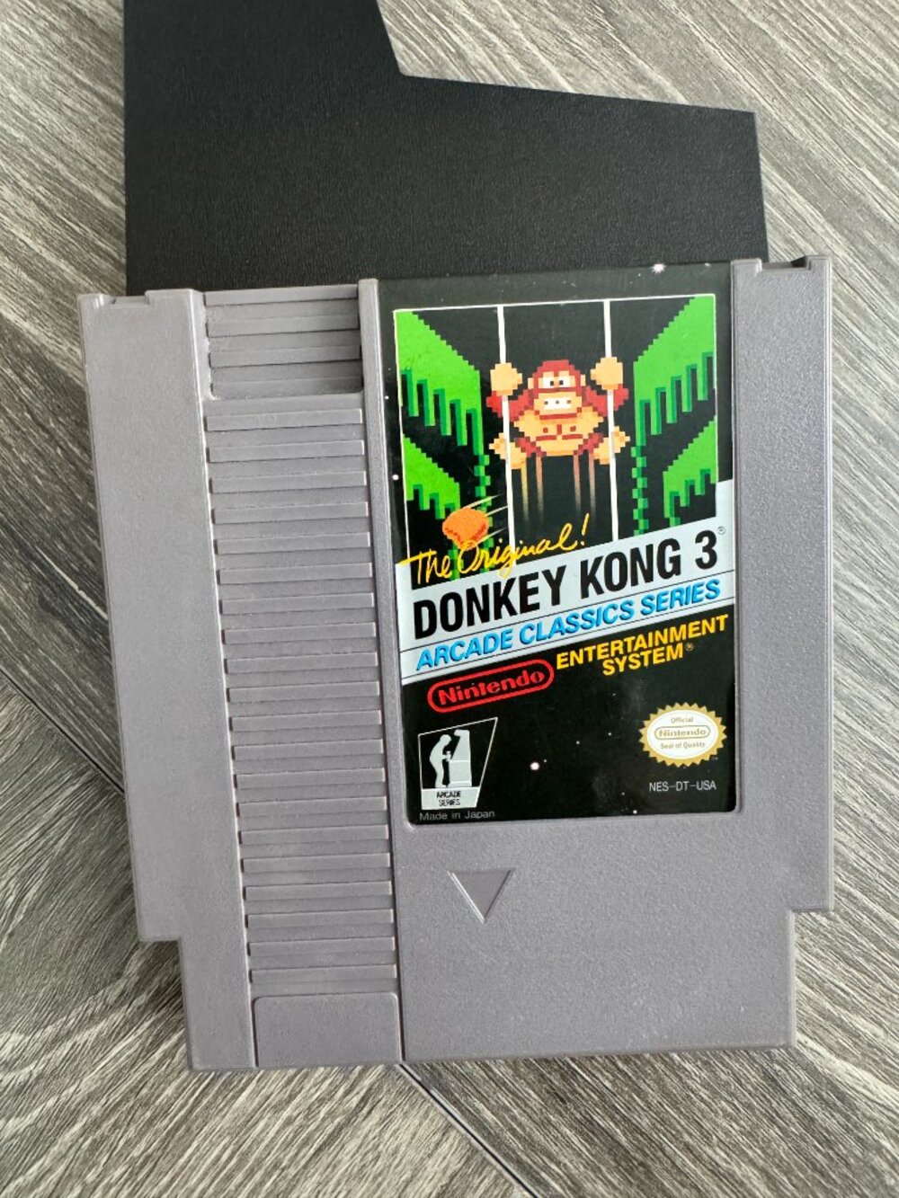 Donkey Kong 3 NES Nintendo Tested Working Authentic w/ Dust Sleeve
